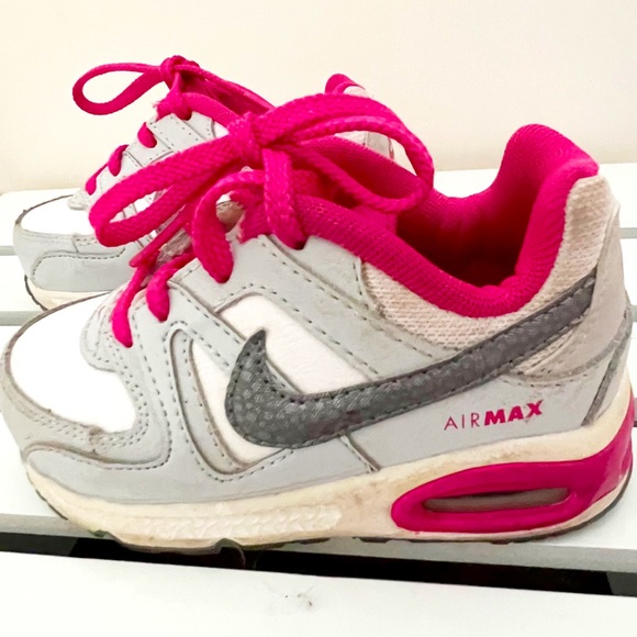 NIKE AIR MAX Command pink white sneakers tennis shoes EUC AWESOME size 7C - Picture 2 of 10